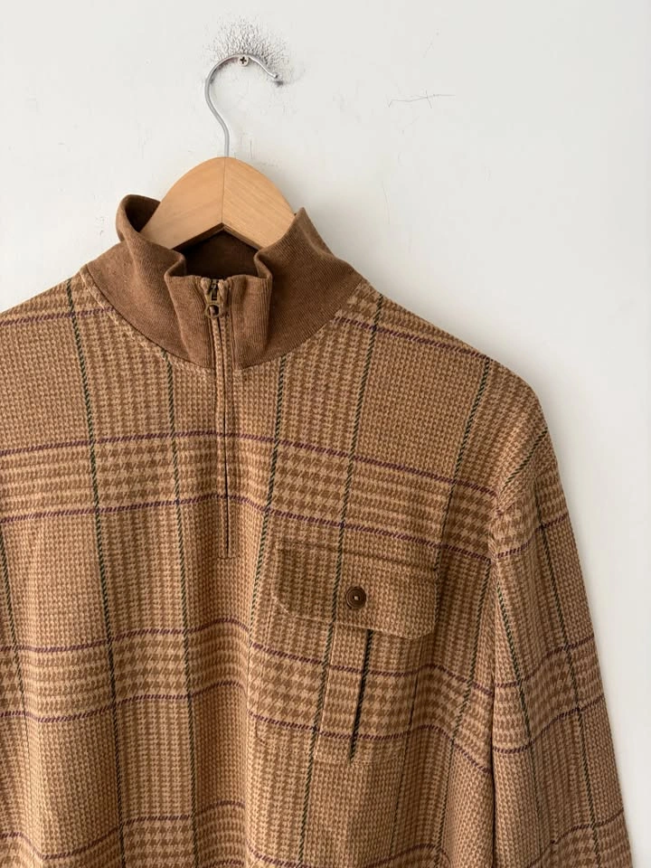 Ralph Lauren Polo Golf Mens Houndstooth Quarter-zip Pullover Siz - photo 2