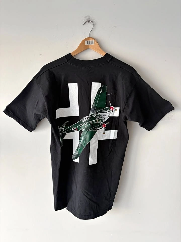 Vintage German WW2 Heinkel He 111 Bomber T-Shirt L