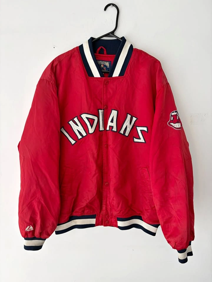 Vintage Majestic Cleveland Indians Cooperstown MLB Jacket XXL