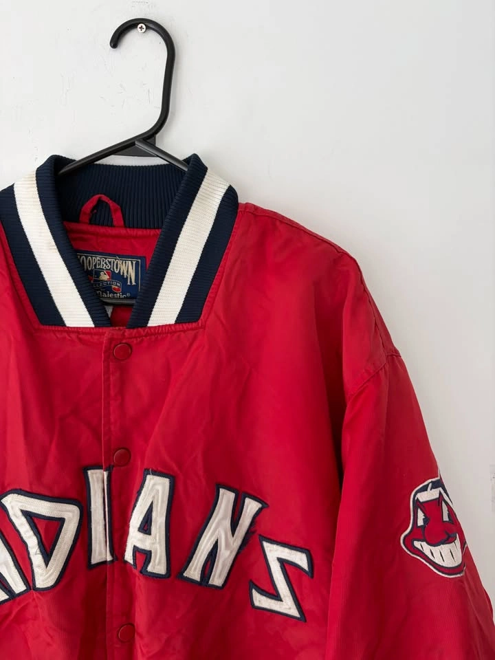Vintage Majestic Cleveland Indians Cooperstown MLB Jacket XXL - photo 2
