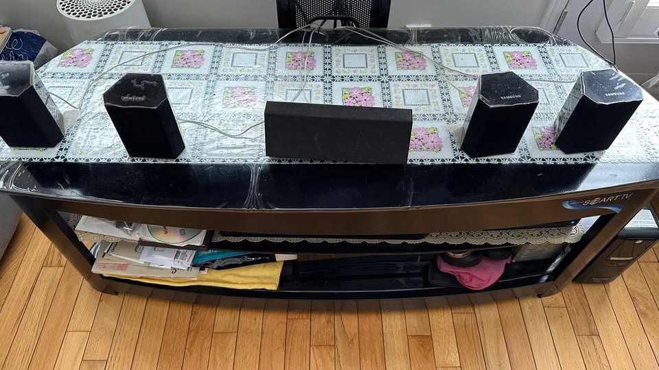 Glass TV Stand with Swivel Mount - PICKUP ONLY - photo 2