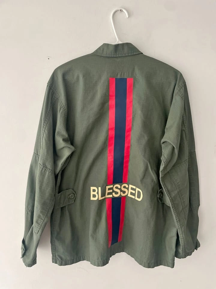 Hipchik Couture Blessed Army Jacket Size L