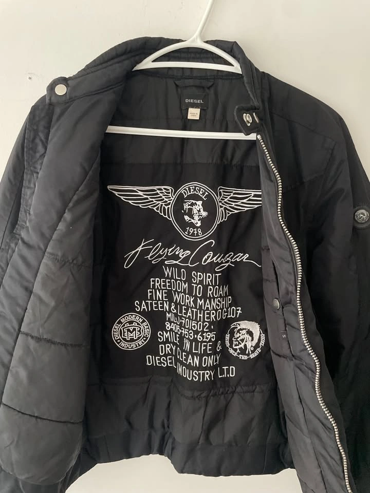 Vintage Diesel Flying Cougar Motorcycle Jacket Size S - photo 5