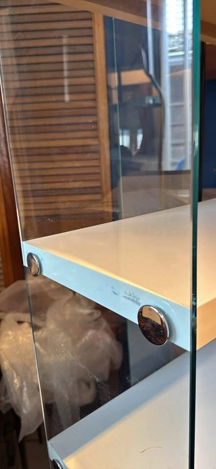 Bookshelf white with glass