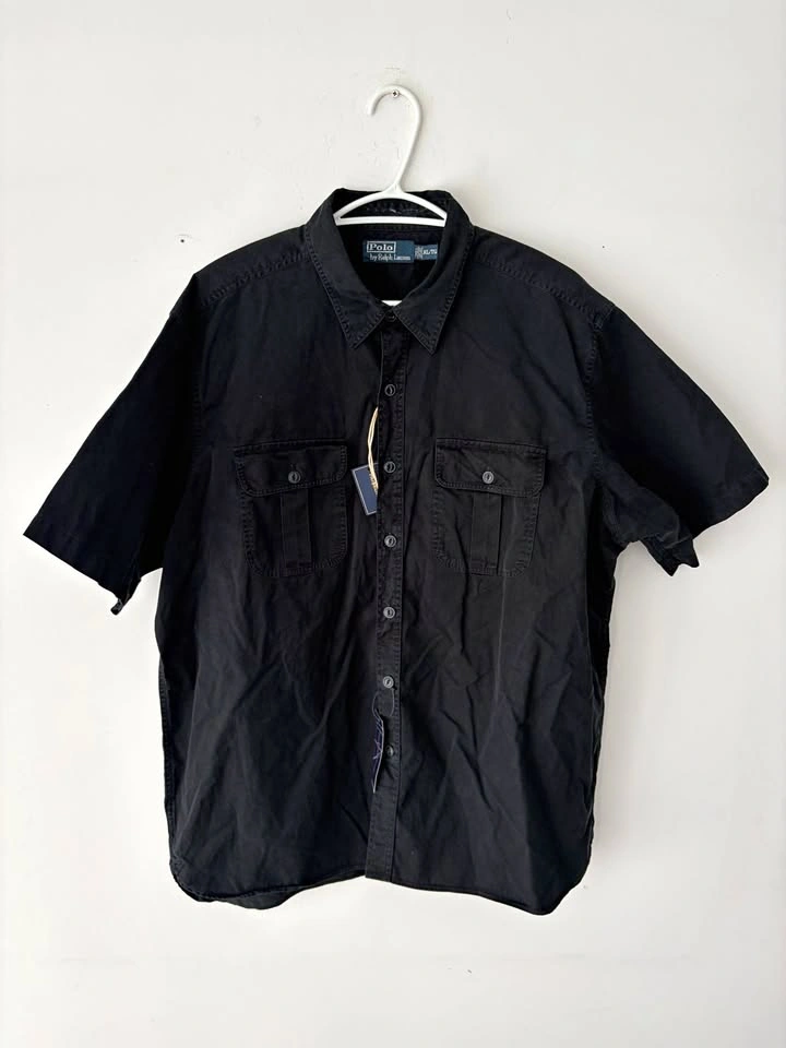 Vintage Polo Ralph Lauren Scull Captain's Short Sleeve Button Sh