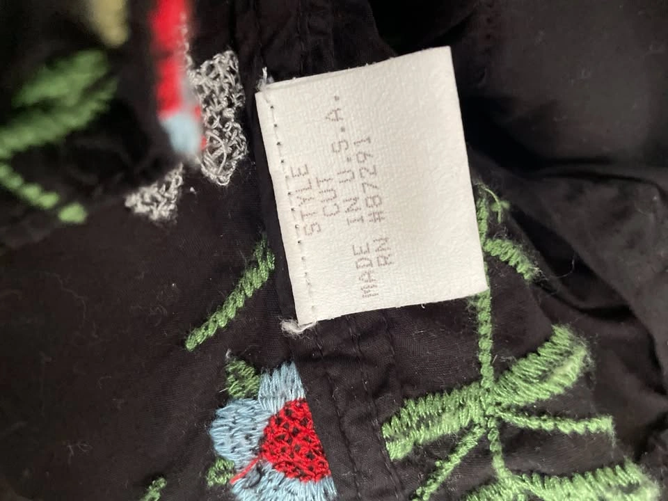 Johnny Was Black Floral Embroidered Blazer Crop Jacket Size L - photo 3