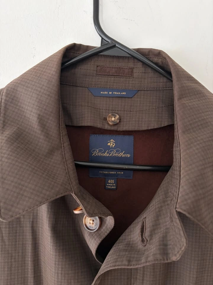 Brooks Brothers Flannel Lined Coat Jacket Size 40 - photo 3