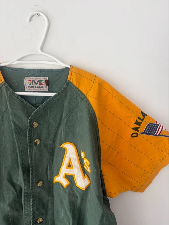 Vintage Oakland Athletics Mirage Cooperstown Jersey XL - photo 2