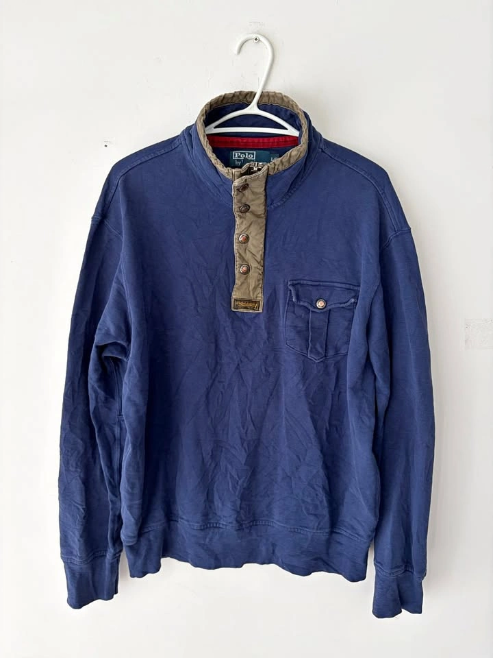 Vintage Polo Ralph Lauren Snap T Sweatshirt Size L