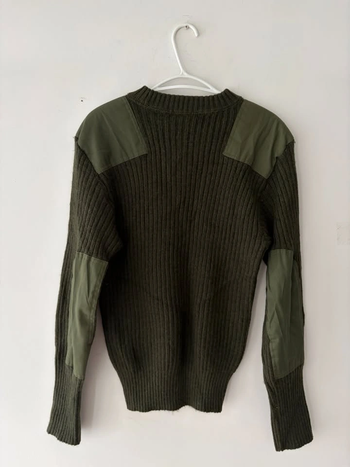 Vintage Commando Jack Young Wool Green Military Sweater Size 44 - photo 3