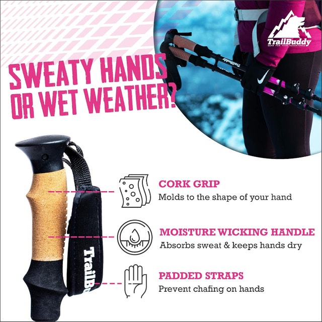 NEW TrailBuddy Trekking Poles - Lightweight, Collapsible Hiking - photo 4