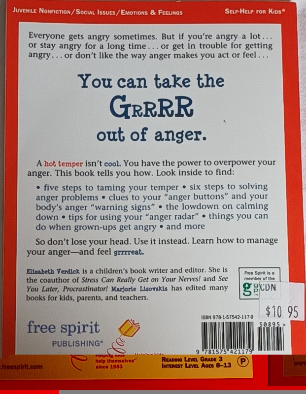 How to Take the Grrrr Out of Anger Hard Cover Book - photo 2