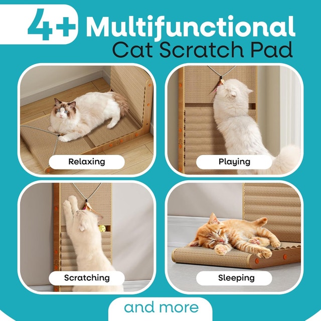 Multifunctional Cat Scratcher Board w Toys Heavy Duty, 5 Layers - photo 4