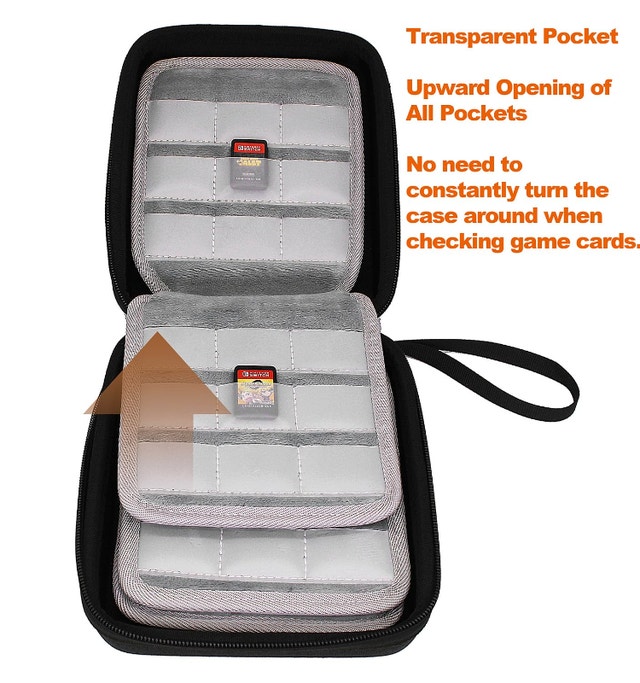 NEW DBCOAST Nintendo Switch Game Case Transparent 72 Pocket Bag - photo 2