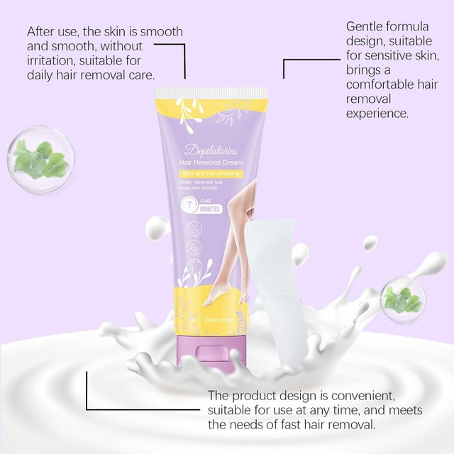 NEW Hair Removal Cream with Scraper Tool, All Skin Types, 100g - photo 5