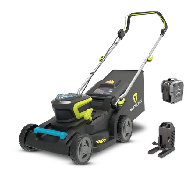 Yardworks 48V Brushless Push Mower, 17-in, 4Ah Battery