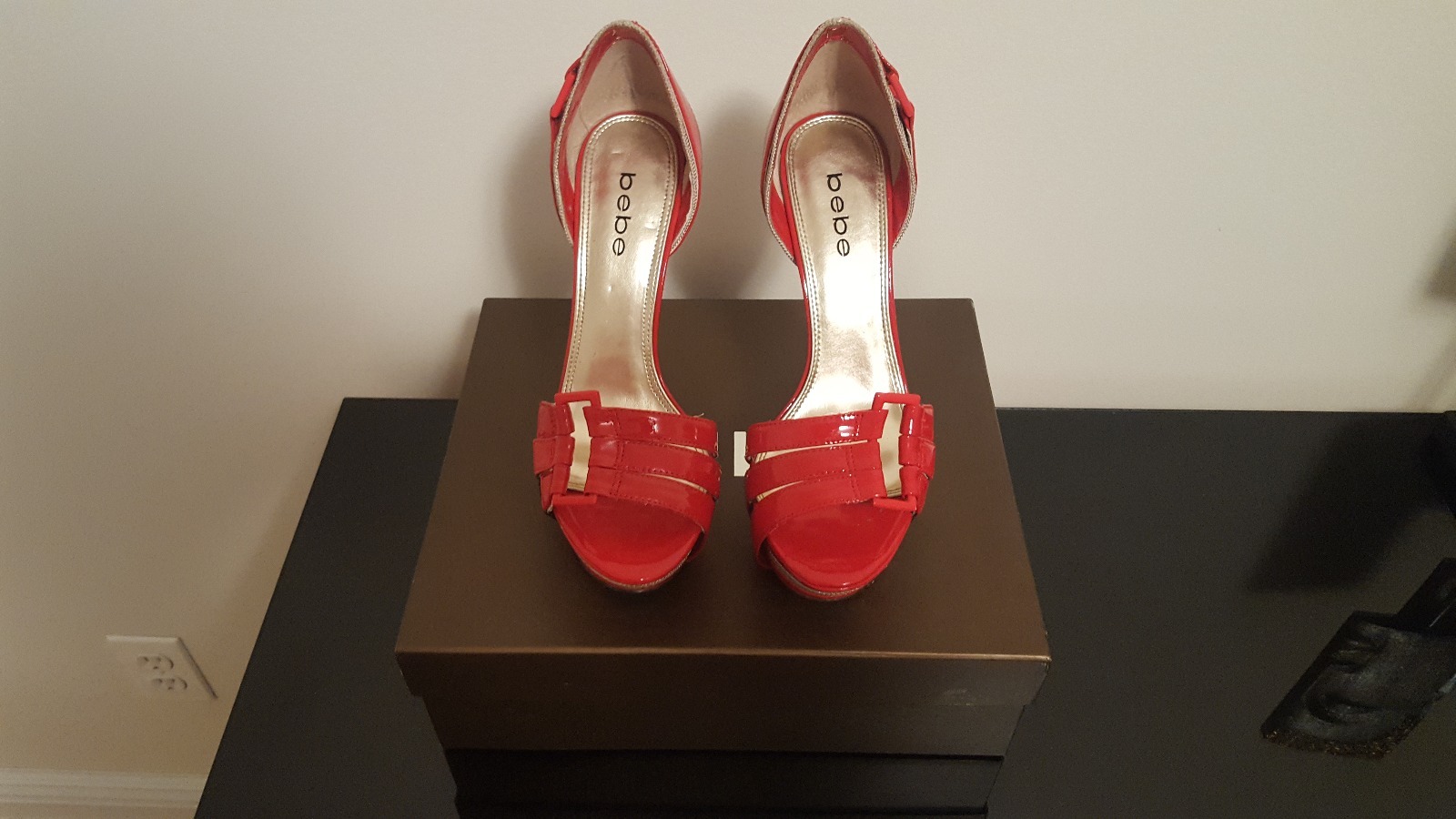 bebe high heels shoes, size 8, red HOT! SEXY! - photo 2