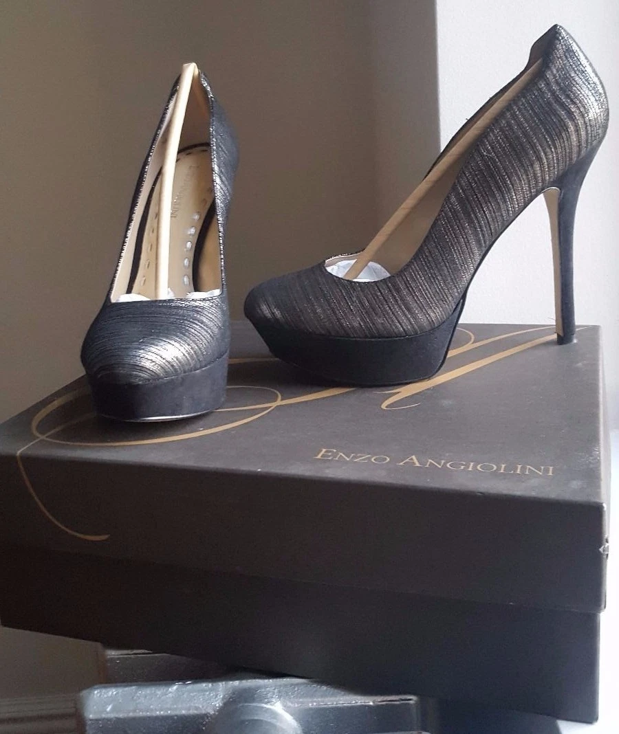 Enzo Angiolini Black/Silver Women's Shoes Size 8.5 - photo 2