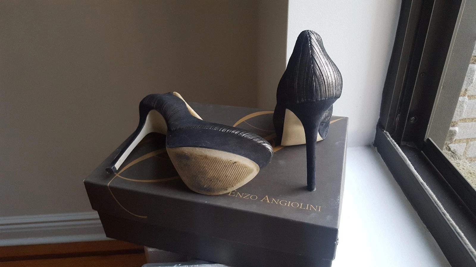 Enzo Angiolini Black/Silver Women's Shoes Size 8.5 - photo 3