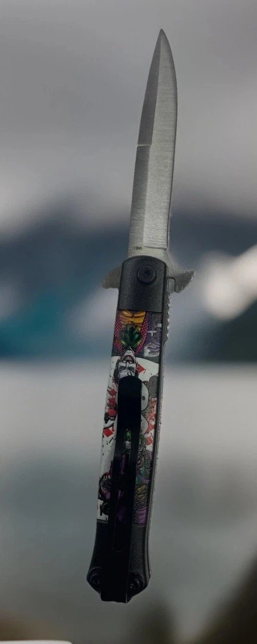 Joker Batman Like Die Cast Collectable Folding Pocket Knife - photo 3