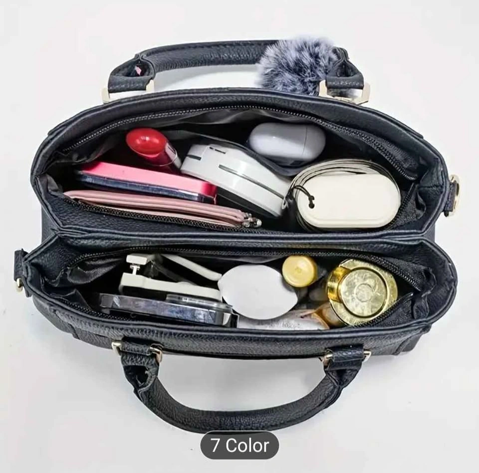 Chic Elegant Black Handbag for Women | Detachable Strap, Gold Ha - photo 2