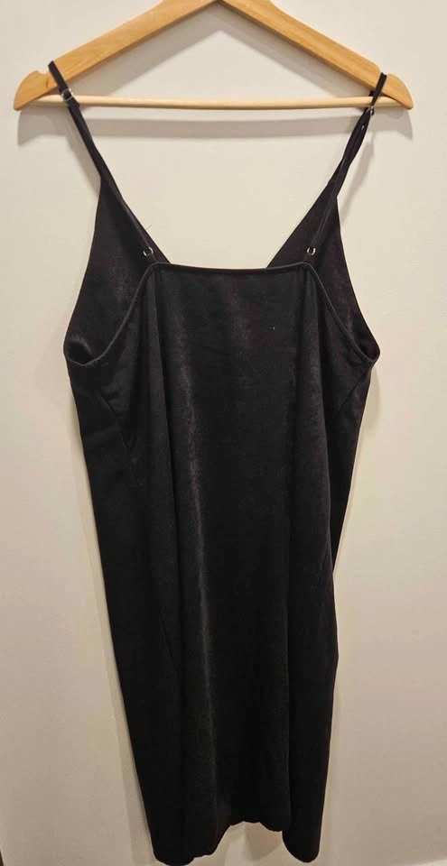 Black Button Slip Dress (Size: L) - photo 3