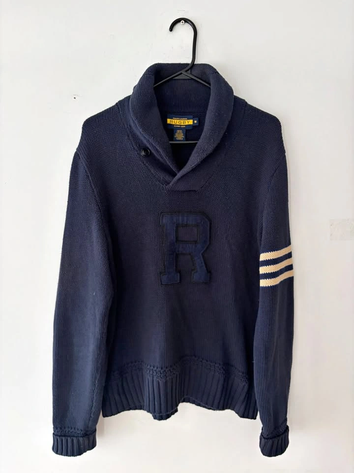 Ralph Lauren Rugby Wool Knit Sweater Size M