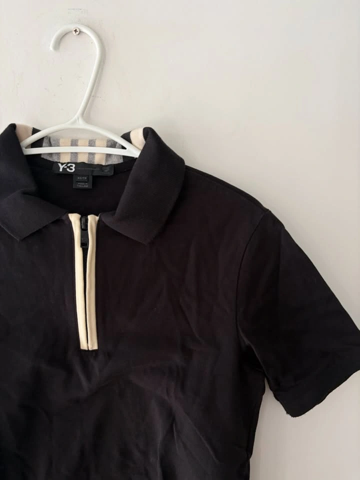 Adidas Y-3 Yohji Yamamoto 1/4 Zip Polo Shirt Size S - photo 2