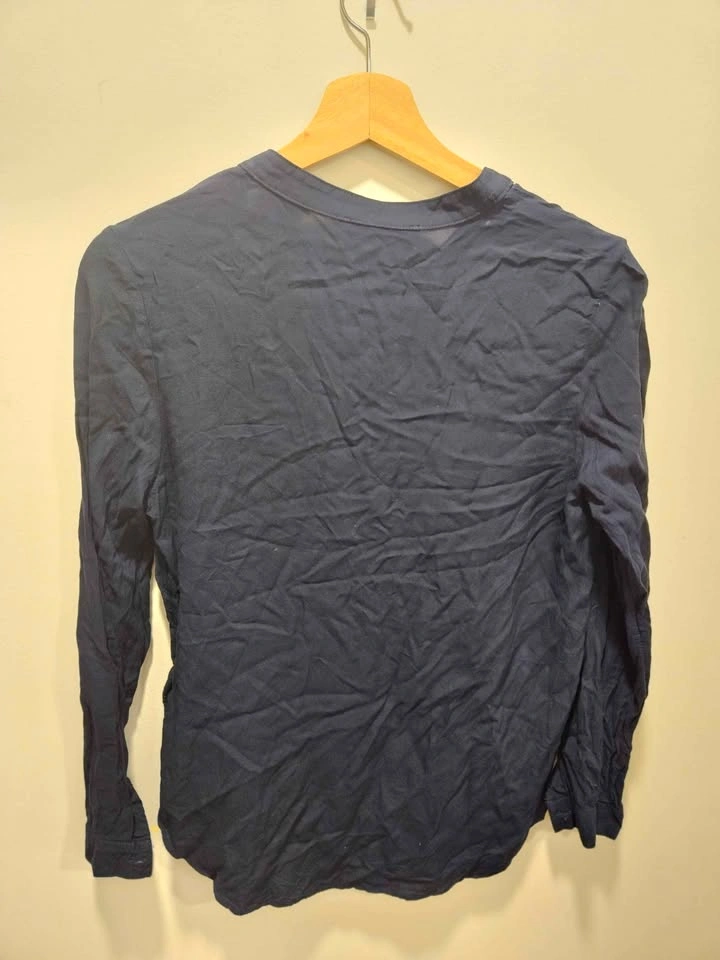 Marks & Spencer Navy Blue Long Sleeve Blouse - photo 2