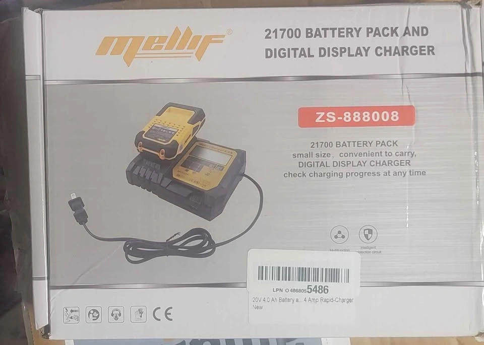 Mellif 20V 4.0Ah Battery and Digital Display Charger Set - photo 4