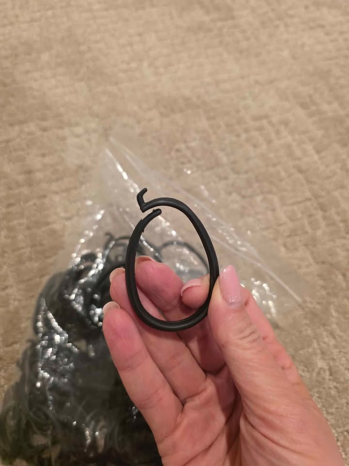 75 pcs Heavy Duty C-Shaped Hooks for Sunshade Curtains, Black🥕 - photo 4