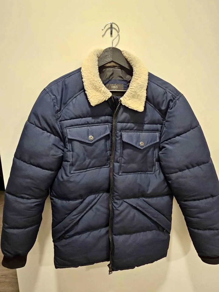 Marks & Spencer Navy Blue Jacket (Men's size: S)