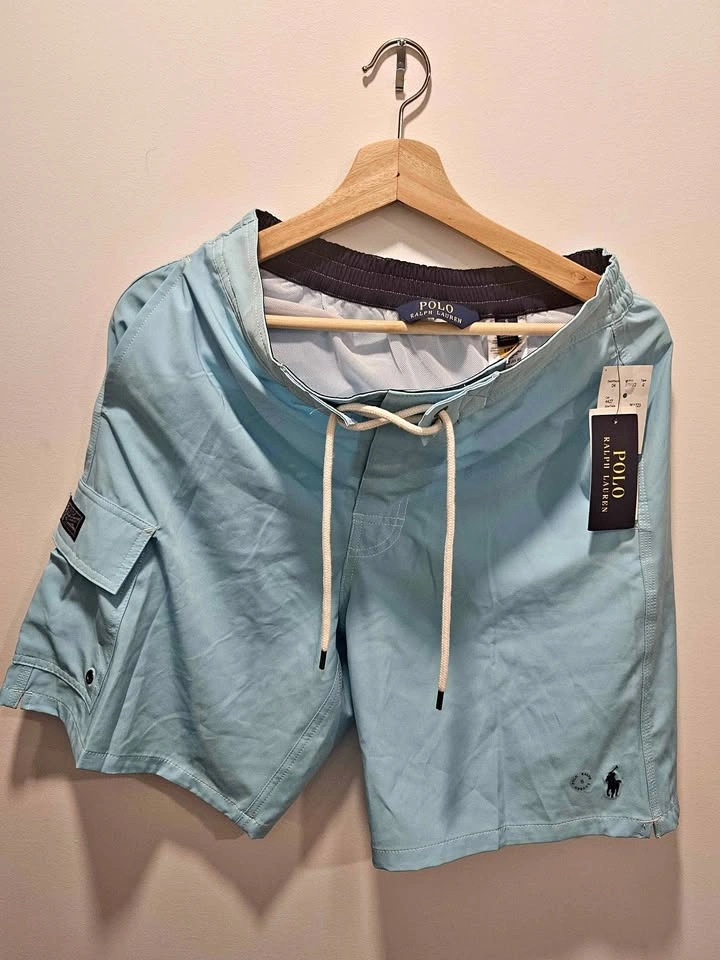 Ralph Lauren Light Blue Beach Trunks (Men's Small) - Brand New!