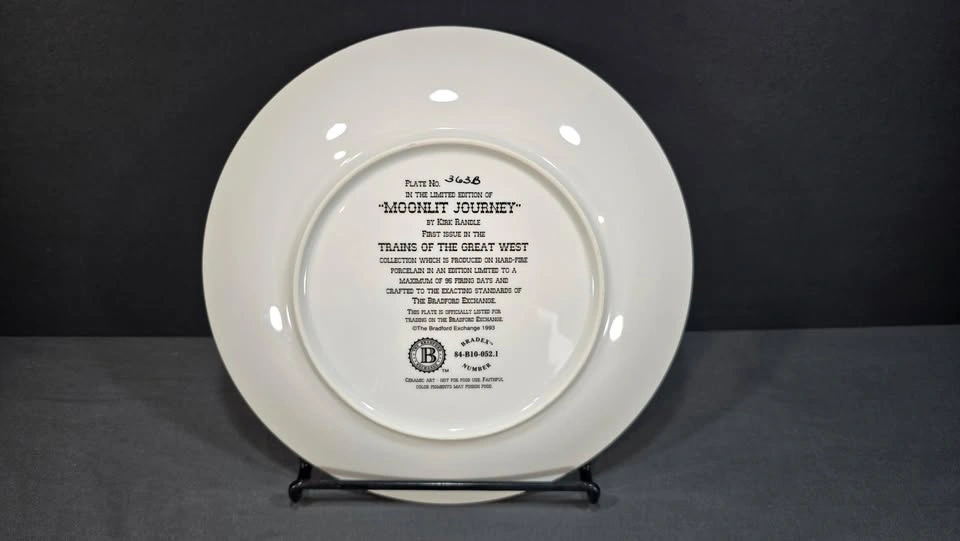Bradford Exchange Moonlit Journey Train Collector Plate - photo 3