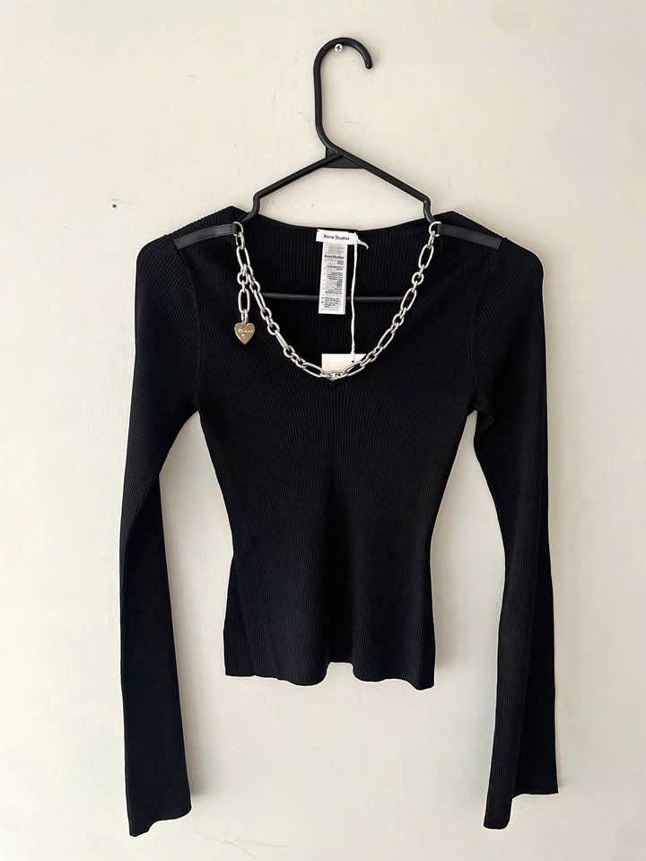 Acne Studios Chain-detail Knit Sweater XS