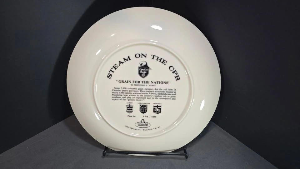 Christian Bell Train Collector Plates - Steam on the CPR Set of - photo 4