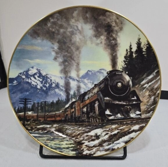 Christian Bell Train Collector Plates - Steam on the CPR Set of - photo 5