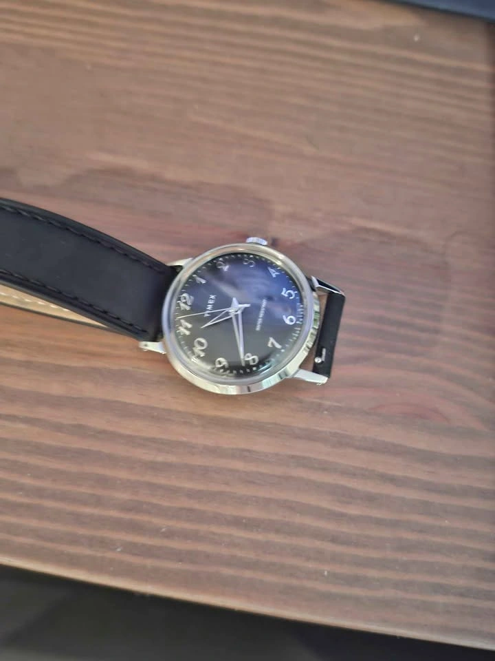 Timex Black Watch with Leather Strap - photo 3