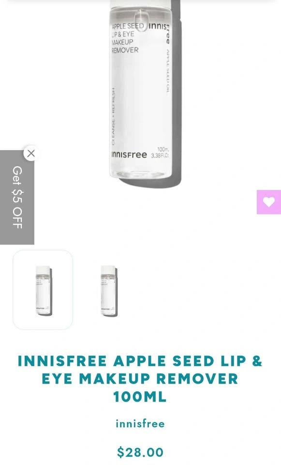 Innisfree Apple Seed Lip & Eye Makeup Remover 100ml - photo 3