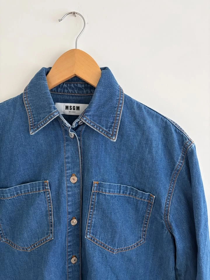 MSGM Milano Women's Denim Shirt Size 38 - photo 2