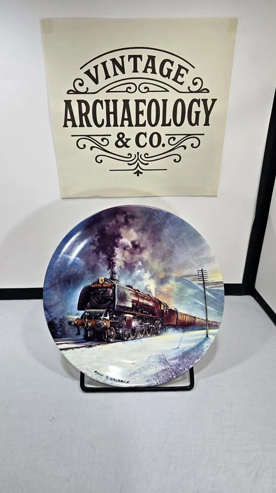 Davenport Pottery Train Collector Plates Set of 3