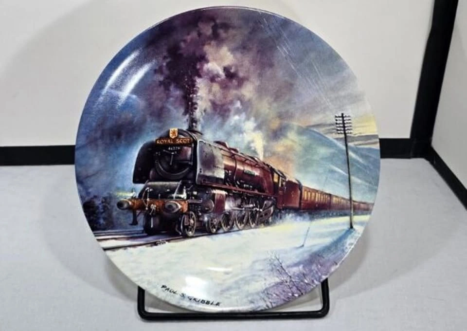 Davenport Pottery Train Collector Plates Set of 3 - photo 2
