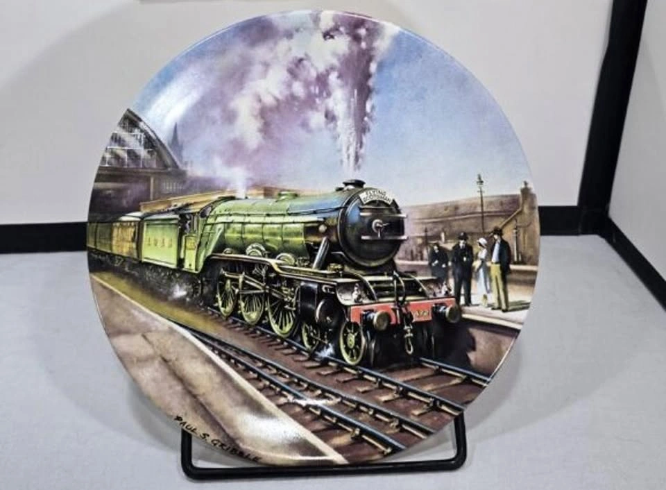 Davenport Pottery Train Collector Plates Set of 3 - photo 4