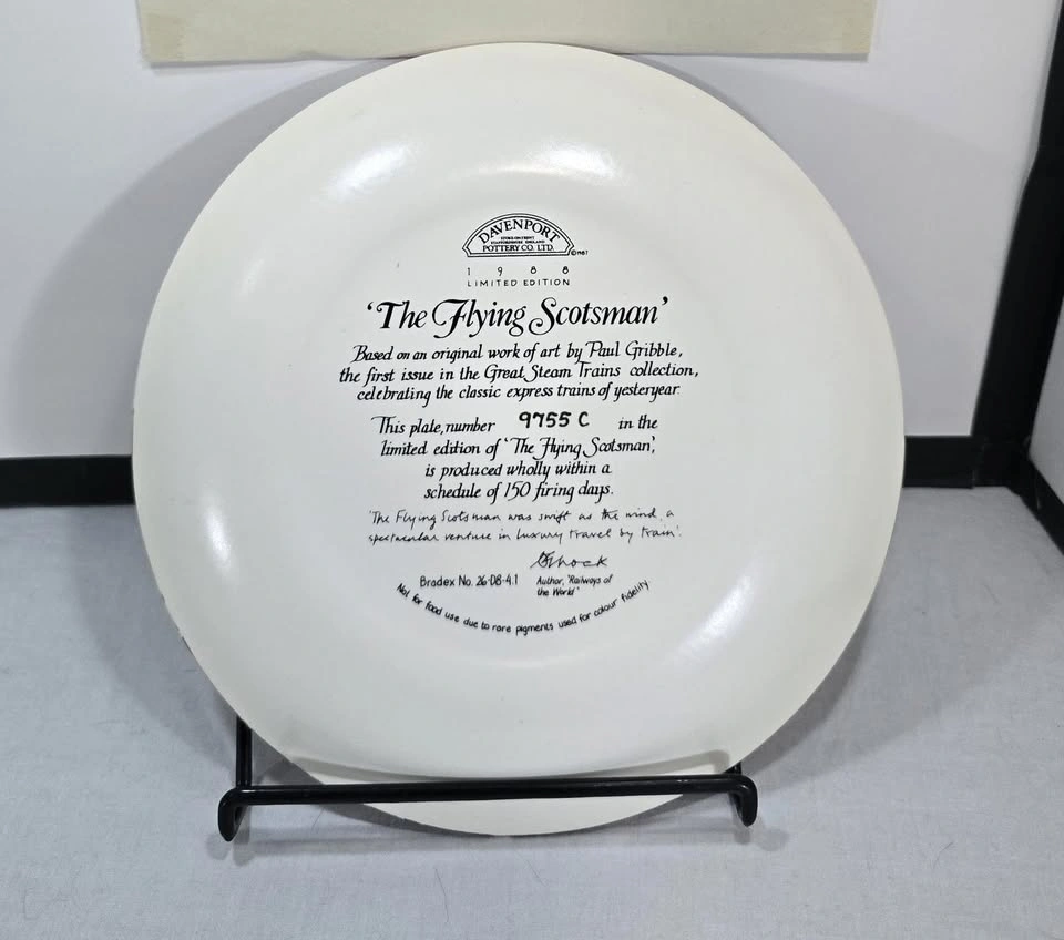 Davenport Pottery Train Collector Plates Set of 3 - photo 5