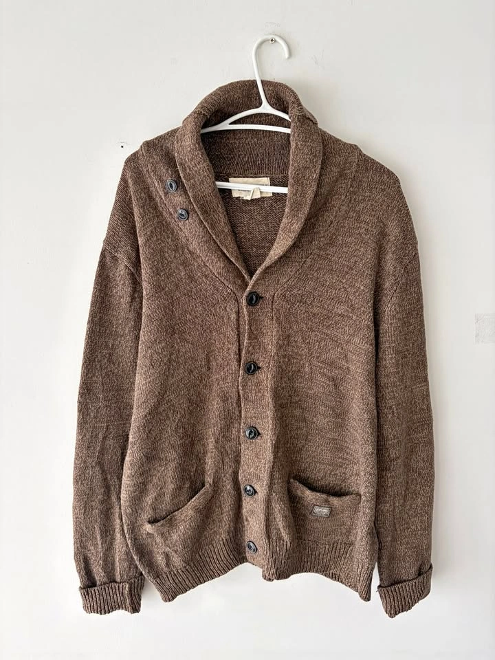 Denim & Supply Ralph Lauren Mens Brown Shawl Collar Cardigan XL