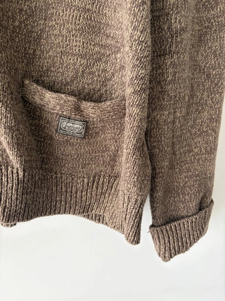 Denim & Supply Ralph Lauren Mens Brown Shawl Collar Cardigan XL - photo 3