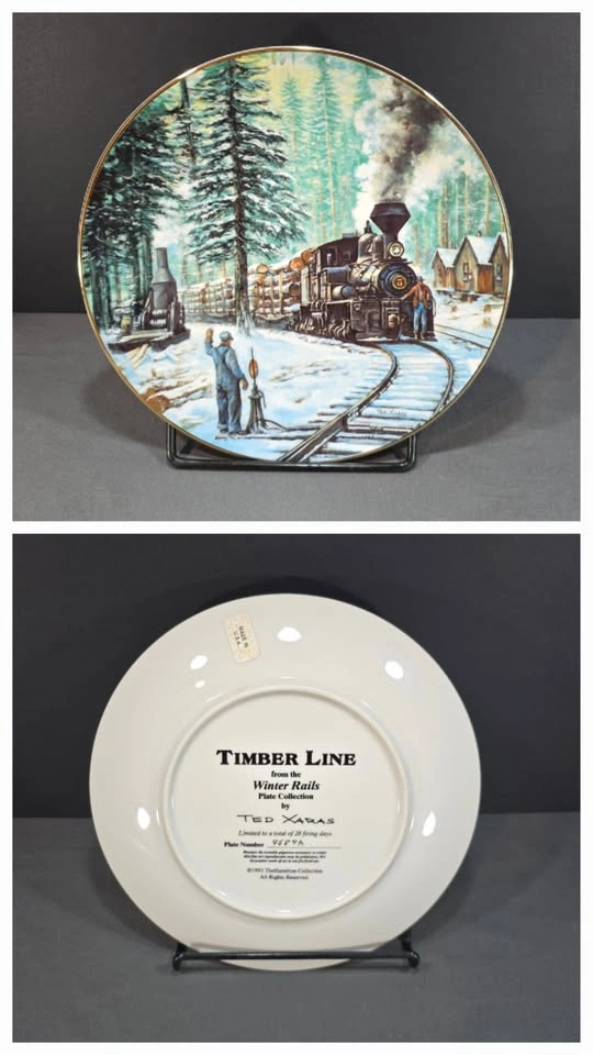 Hamilton Collection Train Plates - Winter Rails Set (8) - photo 2