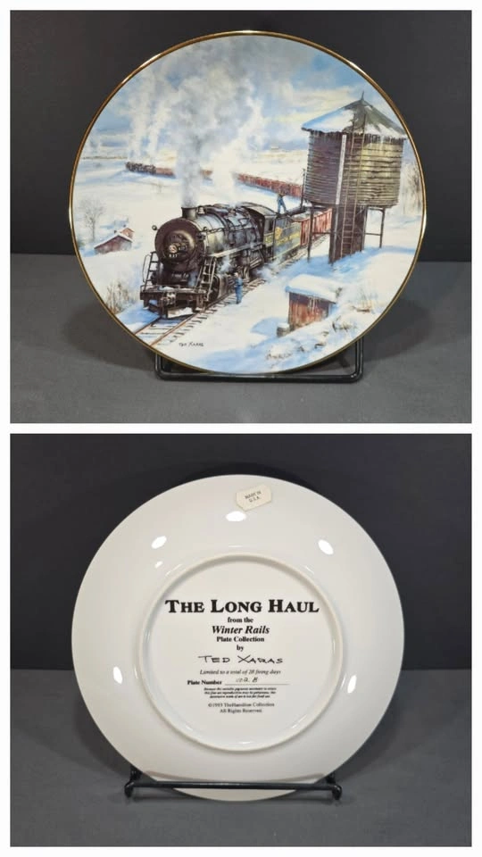Hamilton Collection Train Plates - Winter Rails Set (8) - photo 3