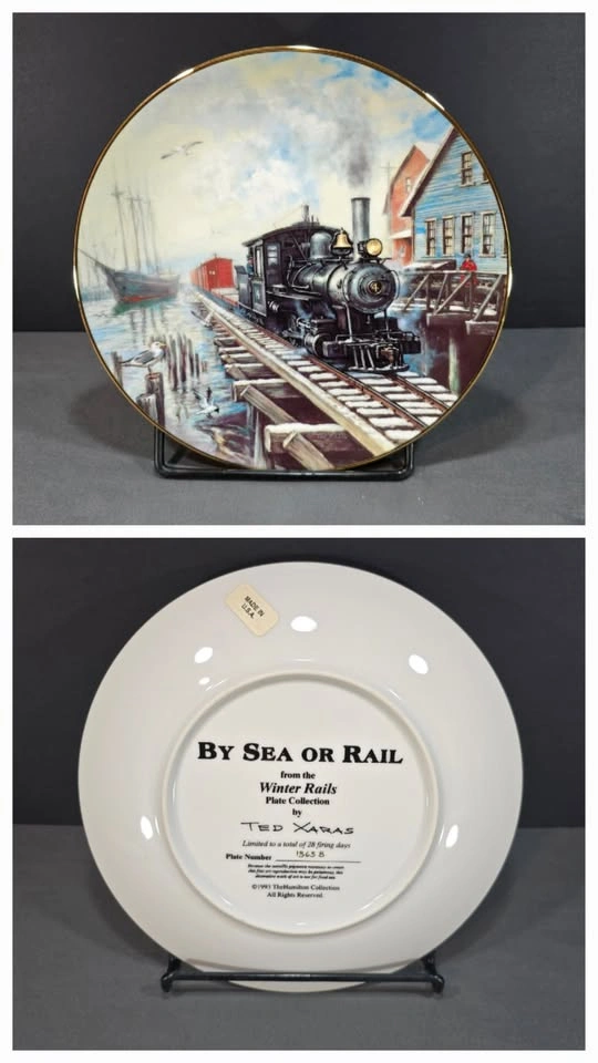 Hamilton Collection Train Plates - Winter Rails Set (8) - photo 4