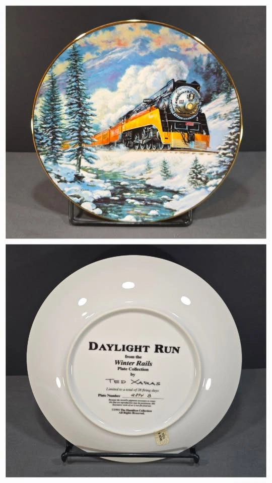 Hamilton Collection Train Plates - Winter Rails Set (8) - photo 5